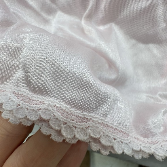 Vintage Tosca Long 2 Pc Nightgown Peignoir Robe Set Small Nylon Pink Lace - Picture 13 of 13